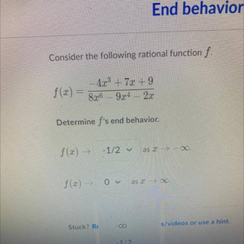 Consider the following rational function f.