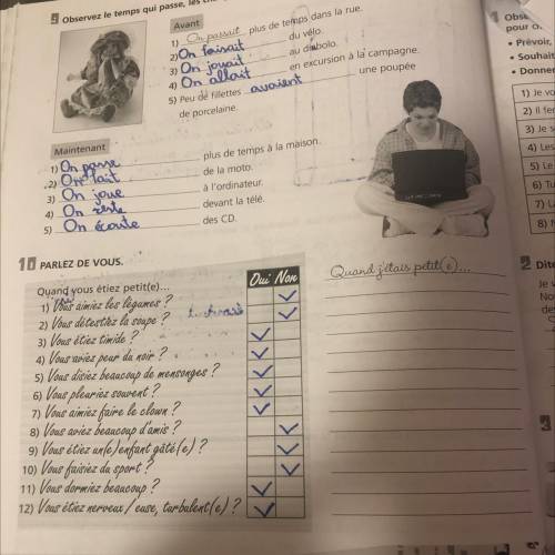 HELP PLS HELP
Exercise 10. (Photo) write my answers the right way 
Merci:-