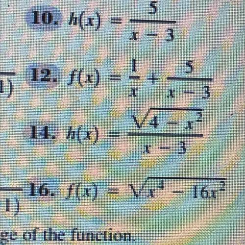 Find the domain 
F(x) = square root of x^4-16x^2