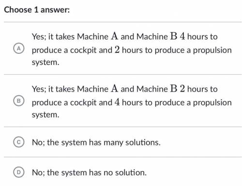 You're a manager in a company that produces rocket ships. Machine A and Machine B both produce cock