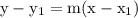 \rm \: y -y_{1} = m(x -x_{1})