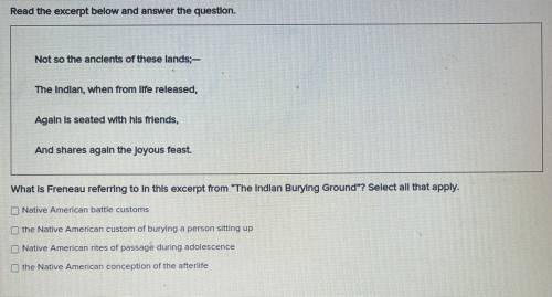 Read the excerpt below and answer the question.
Please help for a test