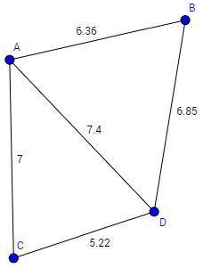 Find the area of quadrilateral ABCD.

A. 20.2 units²
B. 20.4 units²
C. 37.66 units²
D. 46.66 units