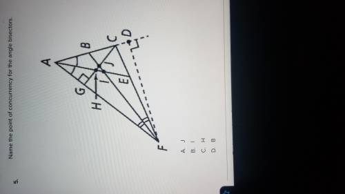 Name the point of concurrency for the angle bisectors