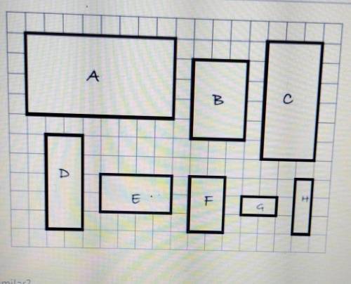 Which pair of rectangles are similar? A) A and B, B, A, and D. C, A, and F. D, A and G