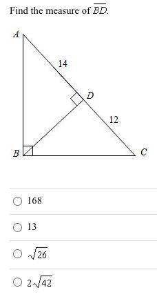 Find the measure of line BD.