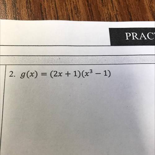 Product rule
G(x)=(2x+1)(x^3-1)