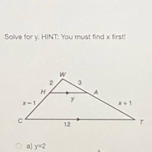 X = 5 i just need to know what Y is please help this was due yesterday