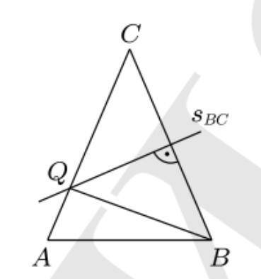 In △ ABC (AC = BC) the bisector of the thigh BC intersects the side AC at point Q. If BC = 18 cm an