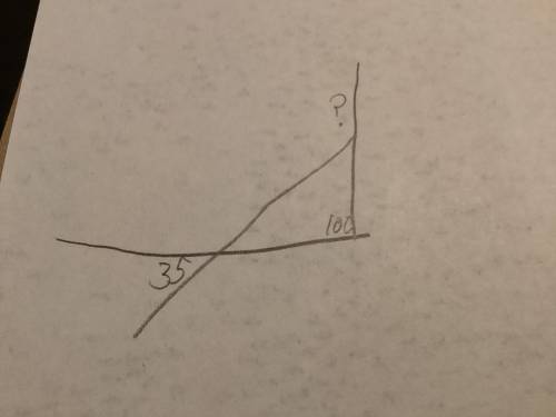What is the missing angles measure