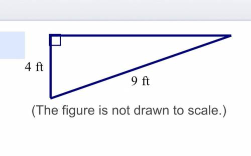 What is the length of the unknown leg of the right triangle?