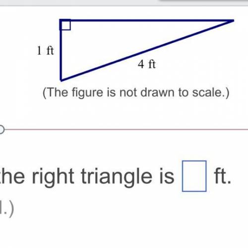 What is the length of the unknown leg of the right triangle? And please put the answer as a decima