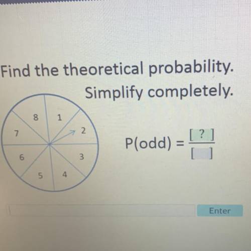 Find the theoretical probability.
Simplify completely.