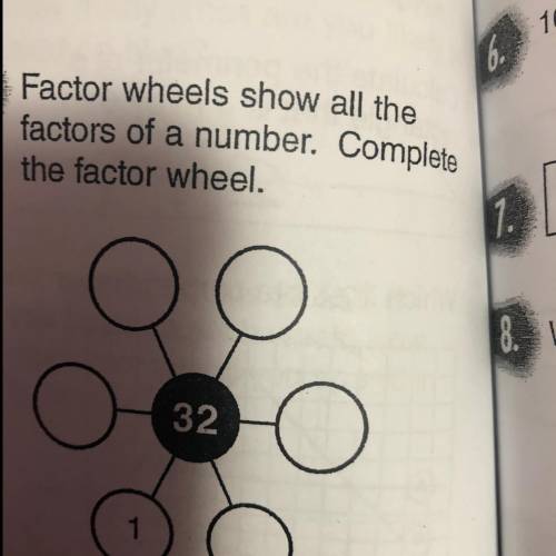 Factor wheels show all the

factors of a number. Complete
the factor wheel.
You can just list them