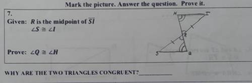 I need help finding why these triangles are congruent please (30 points)