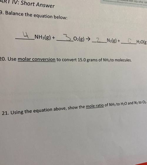Balance the equation and use molar conversion. Please help