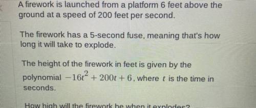 How high will the firework be when it explodes? (Look at Photo)