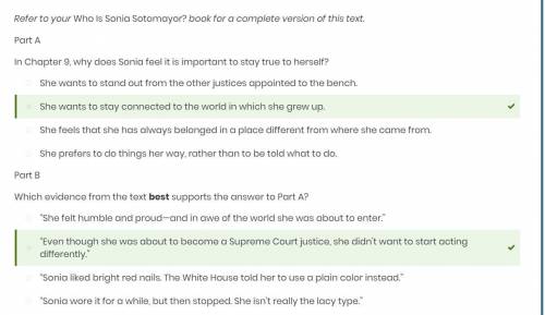 Refer to your Who Is Sonia Sotomayor? book for a complete version of this text.

Part A
In Chapter